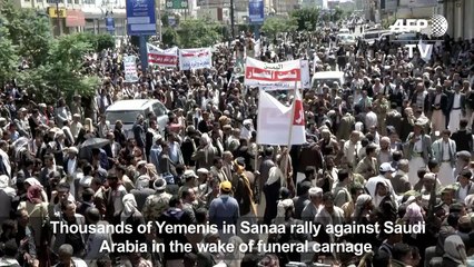 Angry anti-Saudi protest in Sanaa after funeral carnage