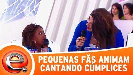 Pequenas fãs animam o programa Eliana com Cúmplices de um Resgate