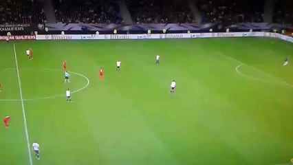 Manuel Neuer gets hit in the face with football during Germany vs Czech Republic