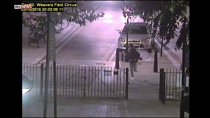 CCTV Suspects flee east London shooting