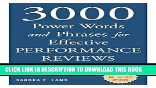 Collection Book 3000 Power Words and Phrases for Effective Performance Reviews: Ready-to-Use