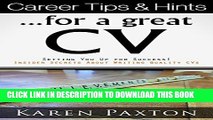 New Book Career Tips   Hints...for a Great CV: Insider Secrets for Writing Quality CVs