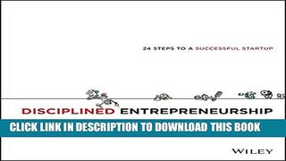 New Book Disciplined Entrepreneurship: 24 Steps to a Successful Startup