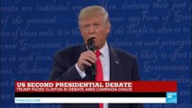 US Presidential Debate - Donald Trump answers to sexism accusations