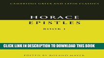 [PDF] Epistles Book I (Cambridge Greek and Latin Classics) Full Collection