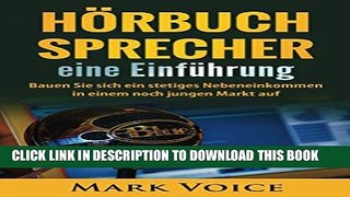 New Book HÃ¶rbuch-Sprecher: eine EinfÃ¼hrung: Bauen Sie sich ein stetiges Nebeneinkommen in einem