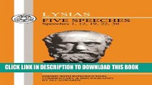 [PDF] Lysias: Five Speeches: 1, 12, 19, 22, 30 (Greek Texts) Full Collection