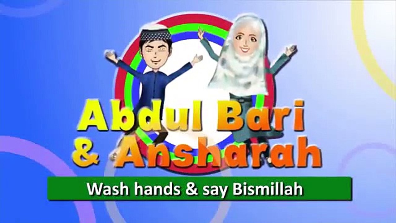 Abdul Bari New Islamic cartoon Washing hands forgot Bismillah
