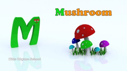 Phonics for children Words with alphabet M #Mformoon Kids Rhymes and Videos