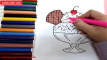 coloring pages for kids : How to color ice cream coloring pages , coloring pages shosh channel