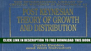 [PDF] Post Keynesian Theory of Growth and Distribution (International Library of Critical Writings