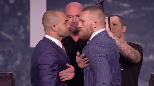 Conor McGregor face off with Eddie Alvarez at UFC 205 Press Conference