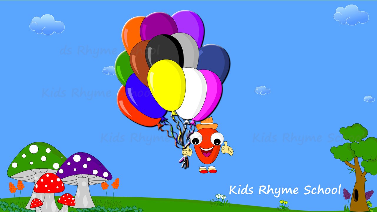Learn colors with colorful balloons │Balloon colors for kids │Kids rhymes and videos