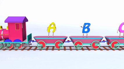 Learn ABC with ABC train │Alphabet train from A to Z │ Kids rhyme school