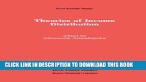 New Book Theories of Income Distribution (Recent Economic Thought)