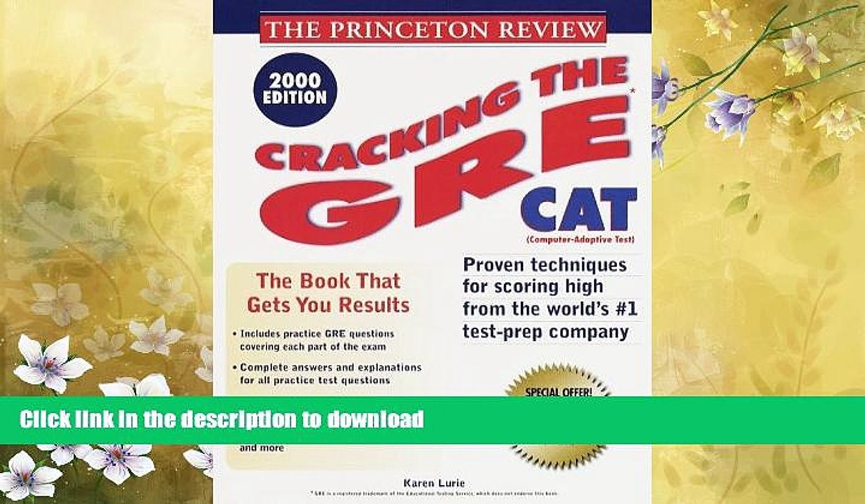 READ  Princeton Review: Cracking the GRE CAT, 2000 Edition FULL ONLINE