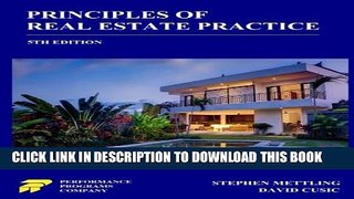 New Book Principles of Real Estate Practice