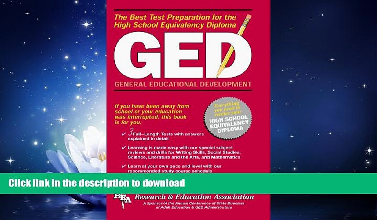 FAVORITE BOOK  The Best Test Preparation for the GED, General Educational Development (Rea s Test