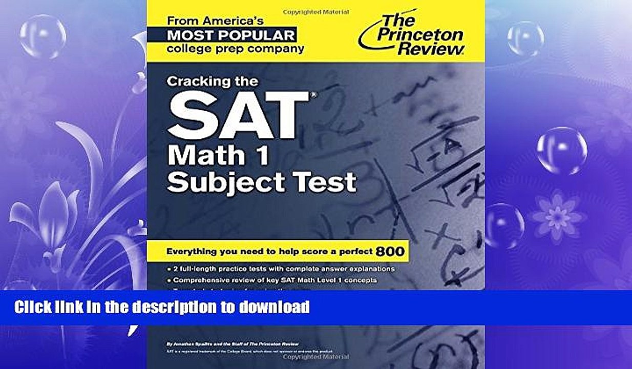FAVORITE BOOK  Cracking the SAT Math 1 Subject Test (College Test Preparation) FULL ONLINE