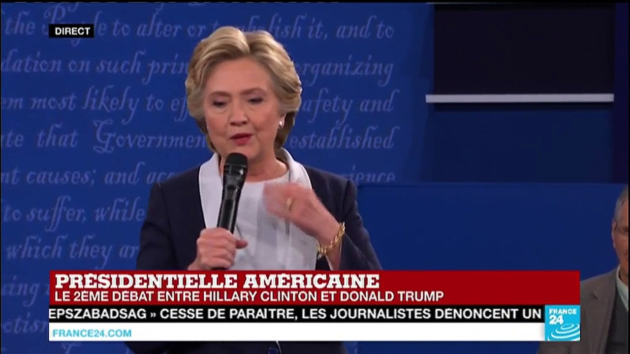 "Si j'étais en charge de la justice, vous seriez en prison", lance Trump à Clinton
