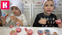 Щенячий патруль и Шопкинс набор для выпечки Cupcake kit У Кати и Макса Печем кексы и играем в игру Paw Patrol