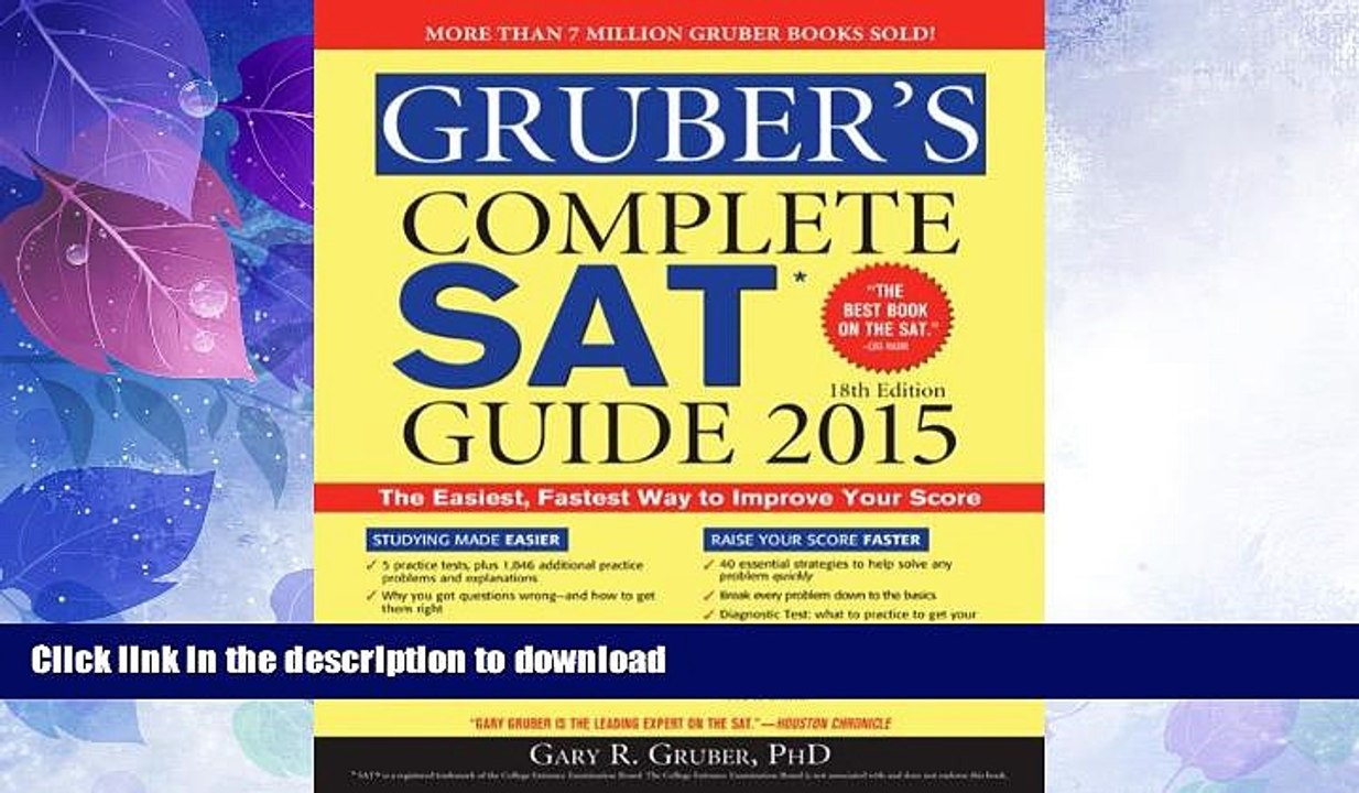FAVORITE BOOK  Gruber s Complete SAT Guide 2015 FULL ONLINE