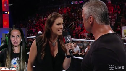 WWE Raw Steph Trips and Slaps Shane!!