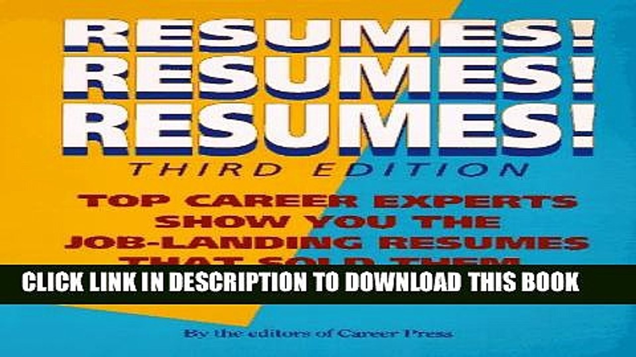 New Book Resumes!  Resumes!  Resumes!