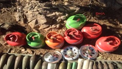 Hakkari Kovan Tepe ' de Mağarada Teröristlerin Cephaneliği Bulundu