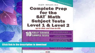 READ  Complete Prep for the SAT Math Subject  Tests Level 1 and Level 2 with 10 Fully Solved