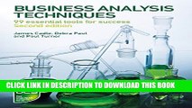 [PDF] Business Analysis Techniques: 99 Essential Tools for Success Full Online