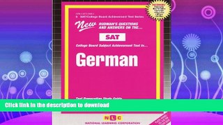 EBOOK ONLINE  GERMAN (SAT Subject Test Series) (Passbooks) (COLLEGE BOARD SAT SUBJECT TEST SERIES