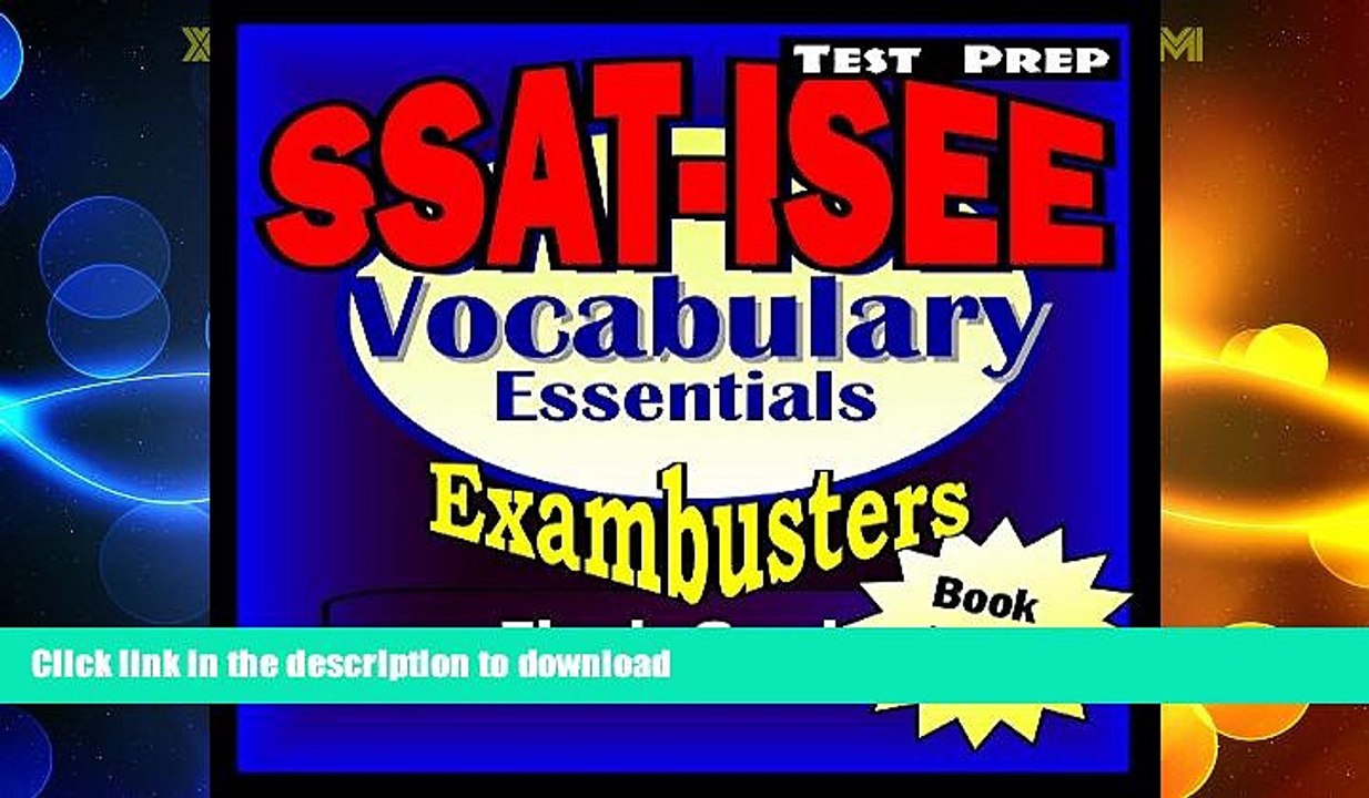 READ BOOK  SSAT-ISEE Test Prep Essential Vocabulary Review--Exambusters Flash Cards--Workbook 1