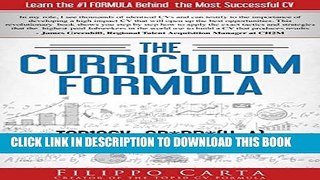 Collection Book The Curriculum Formula: Learn the Secret Formula behind the most Successful CV.