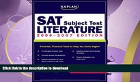 READ  Kaplan SAT Subject Test: Literature 2006-2007 (Kaplan SAT Subject Tests: Literature)  BOOK