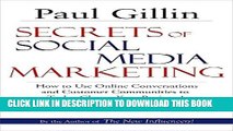 [PDF] Secrets of Social Media Marketing: How to Use Online Conversations and Customer Communities