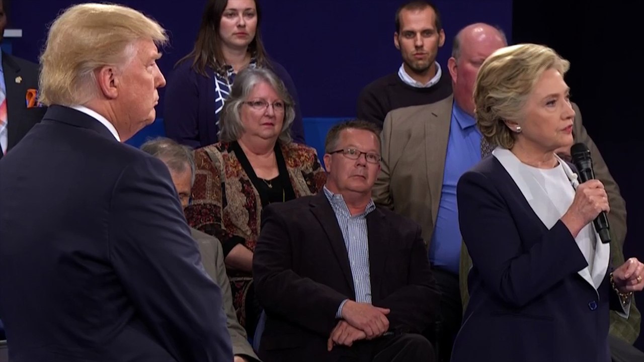 Tenso y bronco debate entre Clinton y Trump