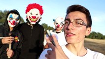 KILLER CLOWN CHASE PRANK IN THE WOODS!!