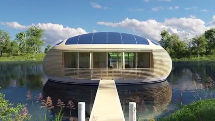 La prima casa galleggiante, ecosostenibile e riciclabile progettata dall'italiano Giancarlo Zema.