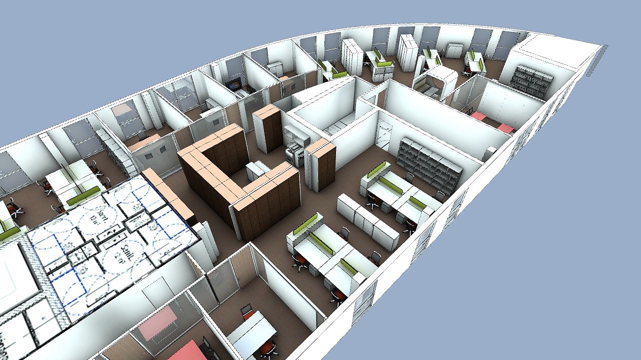 space planning, aménagement des bureaux de la direction de la gestion locative