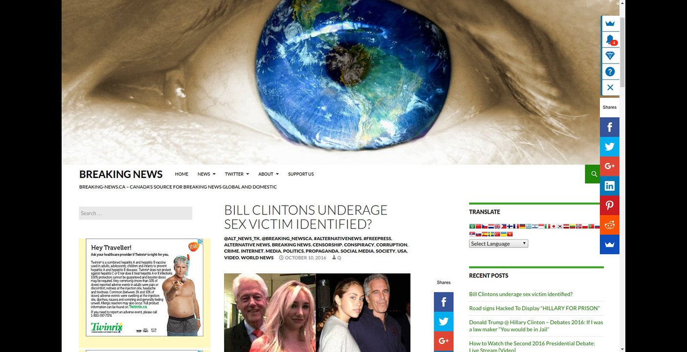 Bill Clintons underage sex victim identified