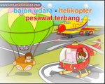 Video Animasi Berbagai Jenis Kendaraan terbang Balon Udara, Holikopter dan Pesawatr Terbang Bagian 1
