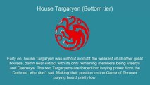 Great House Power Ratings At The Start Of The Show-Game Of Thrones