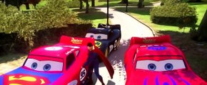 Batman, Superman & Spiderman Custom Cars Race Track Lightning Mcqueen Cars (Rayo Macuin) HD 1080p