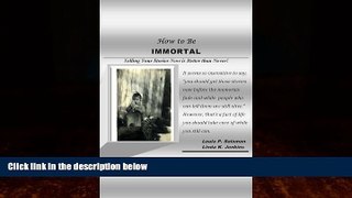 Big Deals  How To Be Immortal  Best Seller Books Best Seller