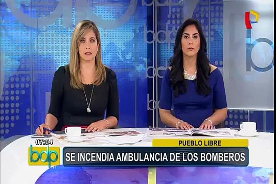 Pueblo Libre: se incendia ambulancia de Bomberos