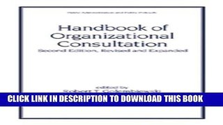 [PDF] Handbook of Organizational Consultation, Second Editon (Public Administration and Public