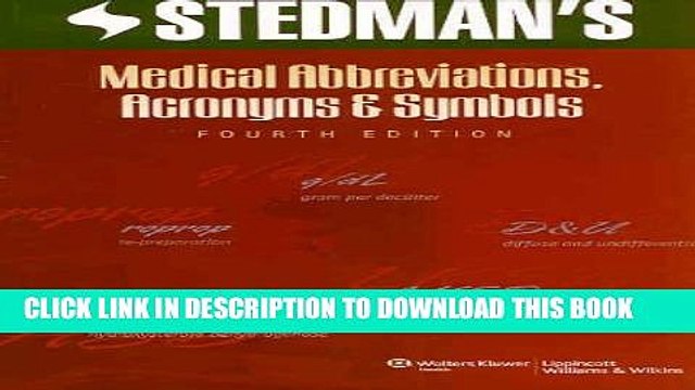 [PDF] Stedman s Medical Abbreviations, Acronyms and Symbols (Stedman s Abbreviations, Acronyms