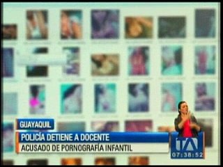 Policía detiene a docente acusado de pornografía infantil