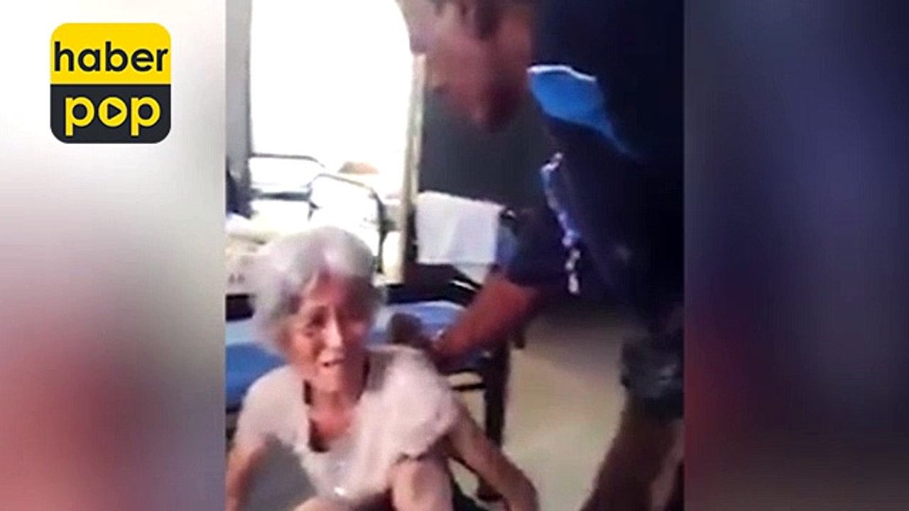 Bakıcı yaşlı kadını dövdü #Şiddet #bakıcı